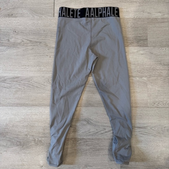 Alphalete Cross Set Gray Legging Women’s Small High Rise Logo Waistband Athletic - Picture 5 of 5